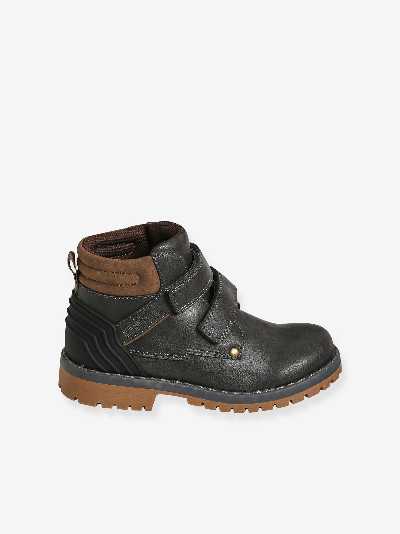 Vertbaudet Jungen Klett-Boots - beige