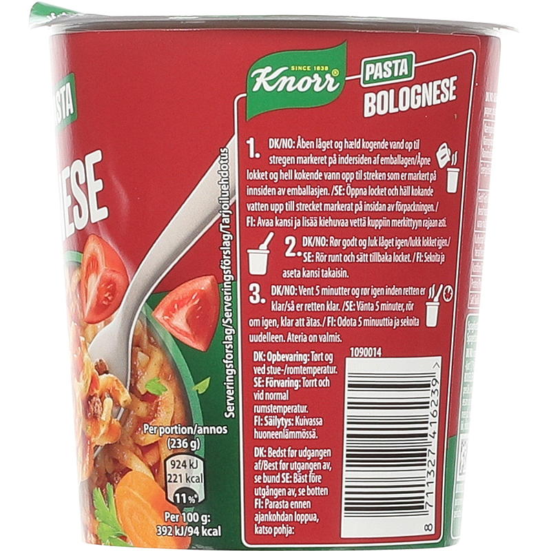 Knorr Bolognese 60 g snack pot Knorr