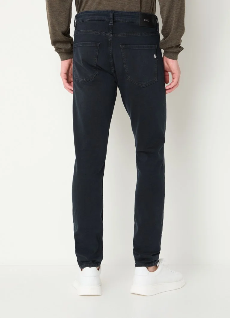 Blugi HUGO BOSS Delano slim fit cu efect decolorat