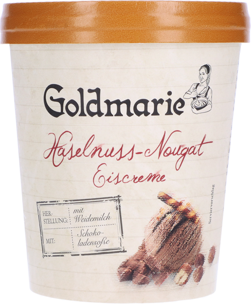 Goldmarie Eiscreme Haselnuss-Nougat