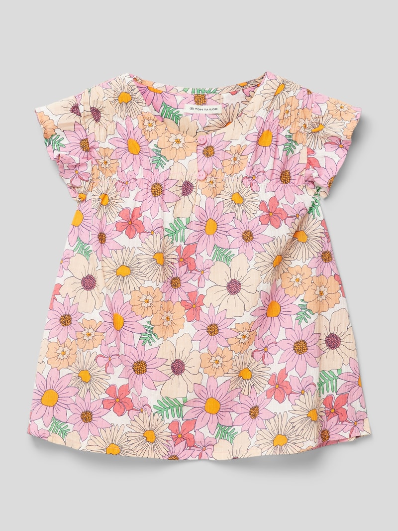 Blusenshirt mit Volantärmeln in offwhite