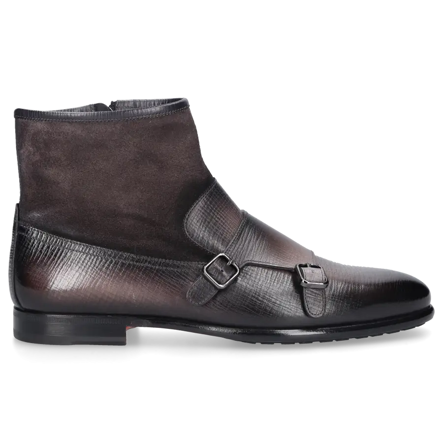 Santoni - Stiefeletten 18653 Kalbsleder - grau