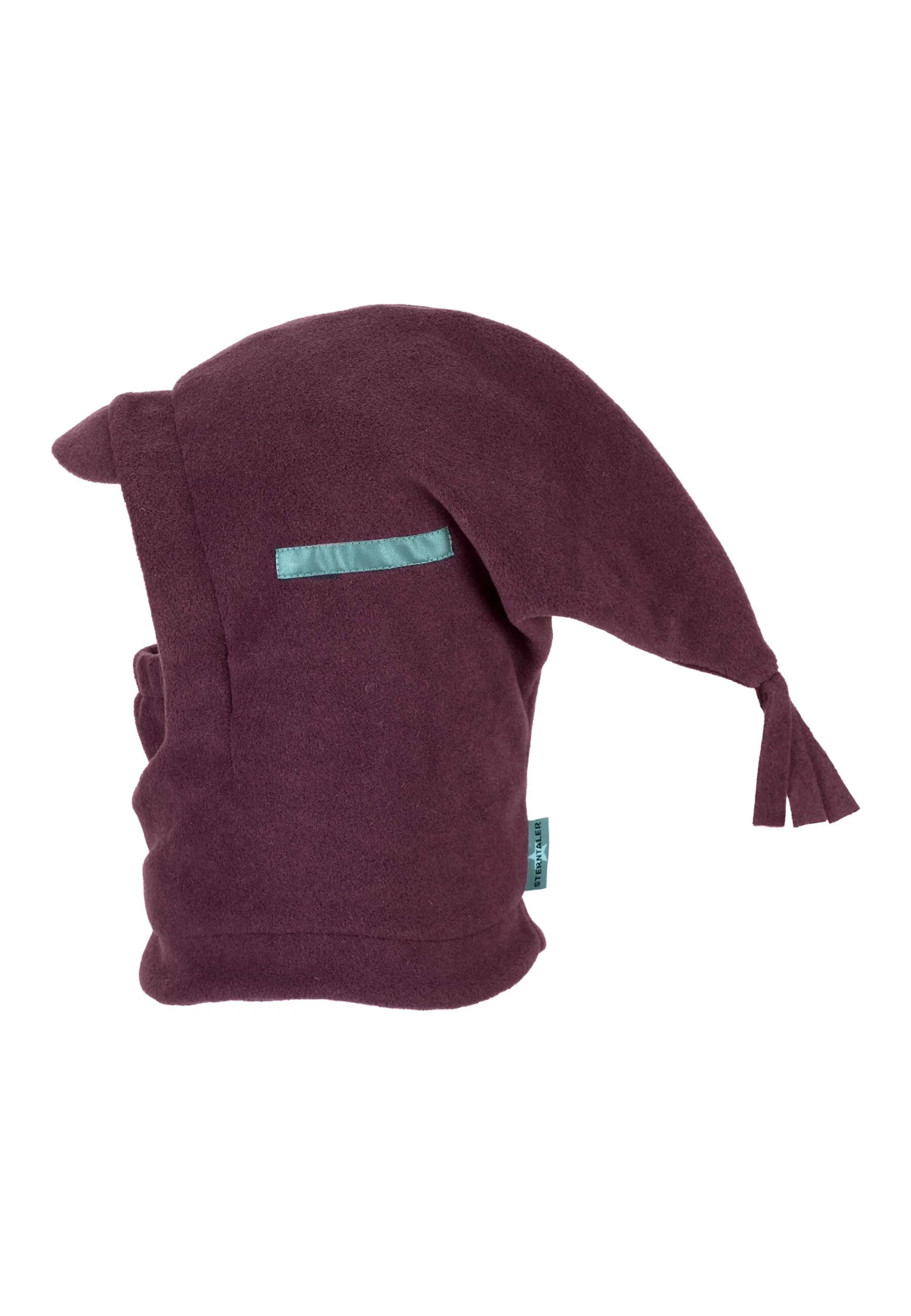 Schalmütze aus Microfleece mit Zipfel und Schirm