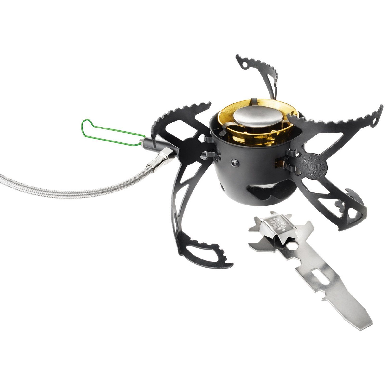OPTIMUS Gaskocher Camping Gaskocher Polaris Optifuel, +Flasche Benzin Kocher Faltbar 4200W