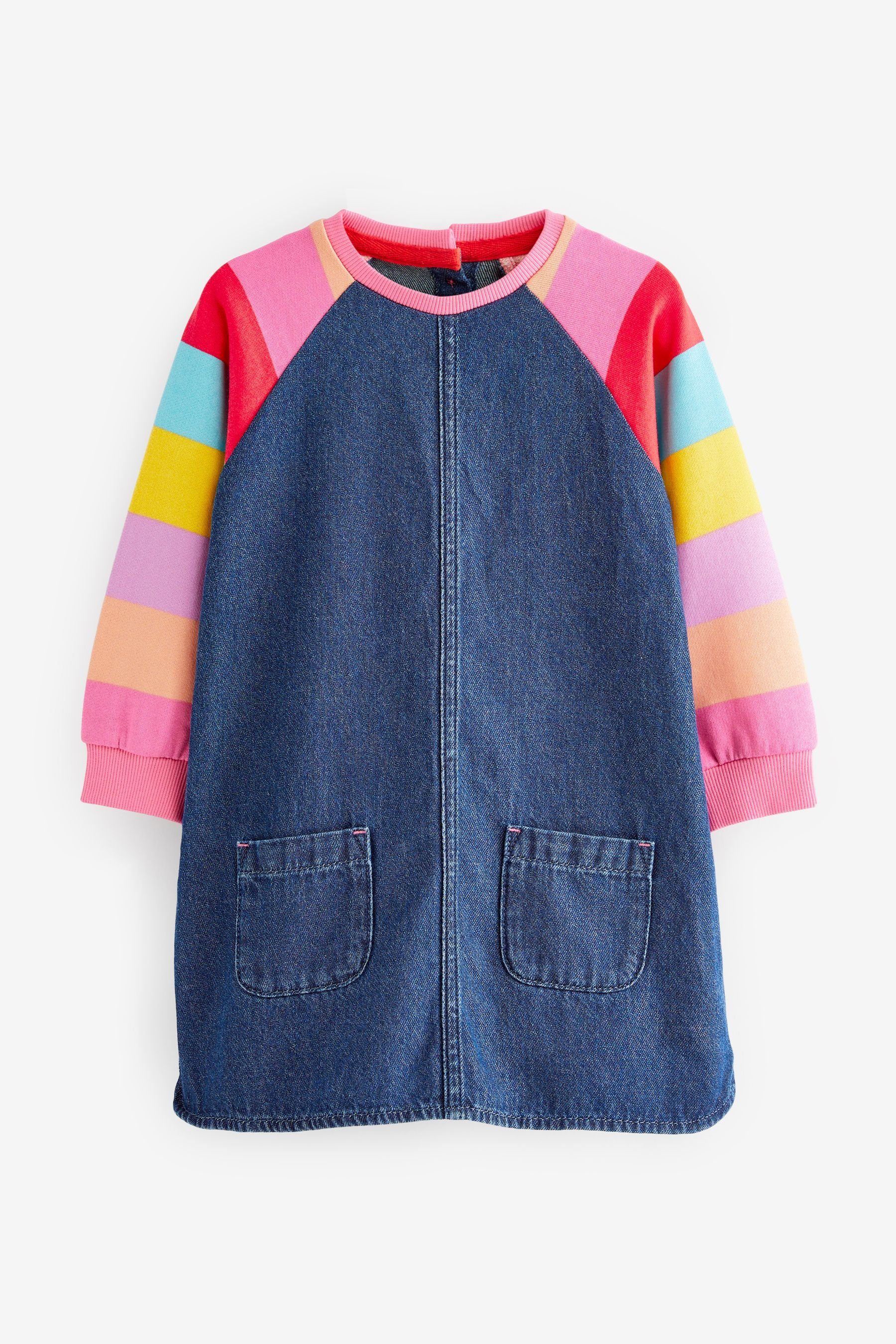 Next Jeanskleid Denim-Kleid mit Raglanärmeln (1-tlg)