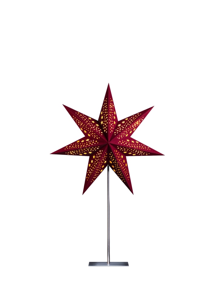 Sterntaler Dekostern | Weihnachtsstern Papier | Samt | Faltstern mit Ständer | Ro günstig kaufen onesize