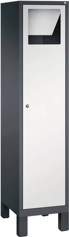C P S 3000 Evolo Metall Schließfach 1 Türen Zylinderschloss 420 x 500 x 1.850 mm Schwarz 48070-210 S10012