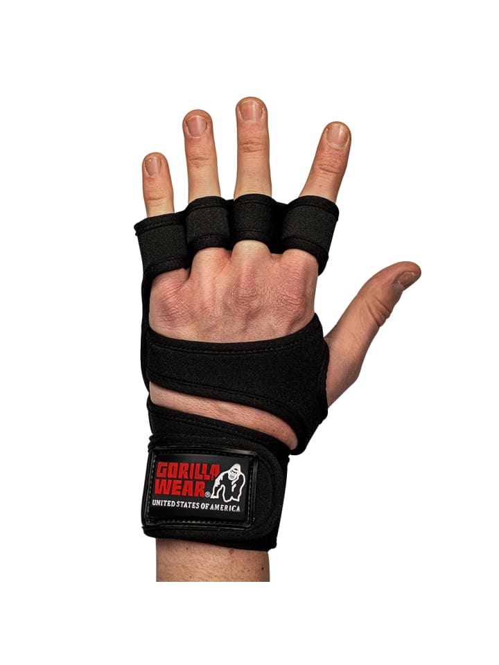Gorilla Wear Trainingshandschuhe zum Gewichtheben - Yuma - Schwarz günstig kaufen