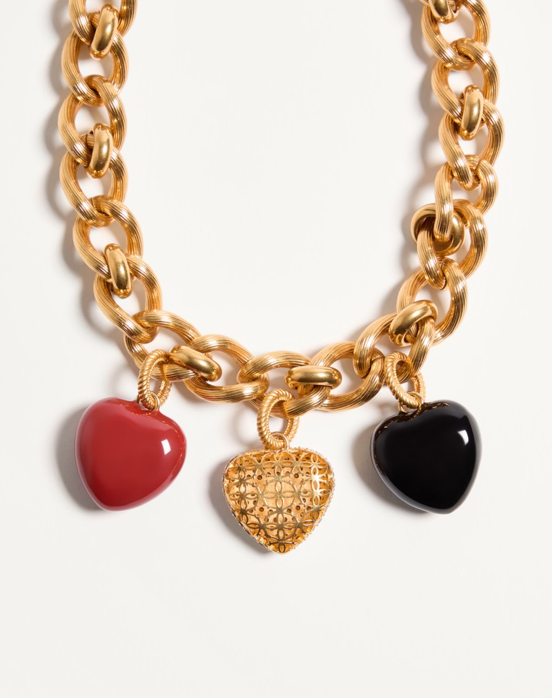 Coeur Royal halskæde i metal, emalje og Swarovski® krystaller