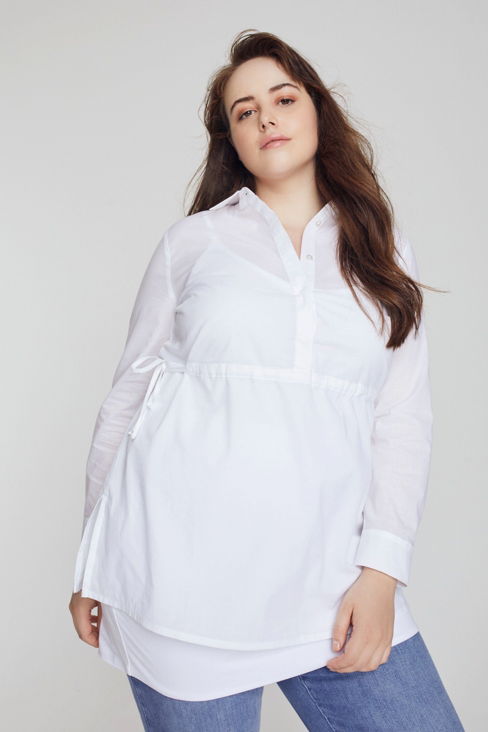 Ulla Popken Umstandsshirt Bellieva-Shirt-Verlängerung 2-er-Pack A-Line GOTS