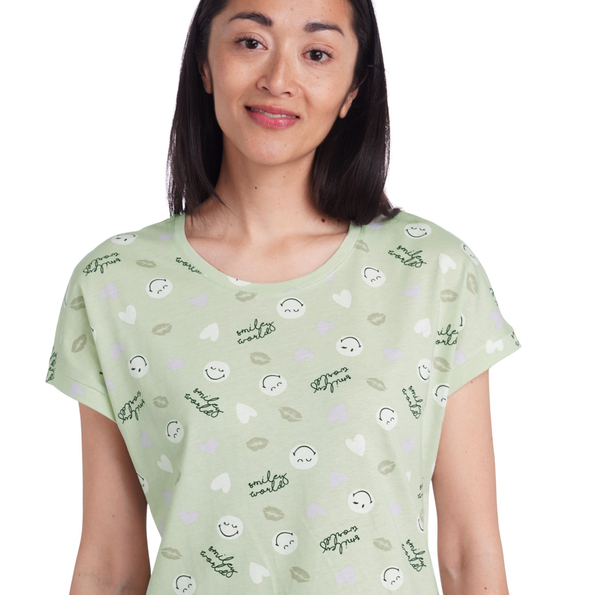 SmileyWorld Nachthemd mit Allover-Print