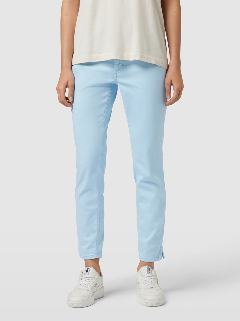 Jeans mit Label-Patch Modell 'DREAM SUMMER' in hellblau
