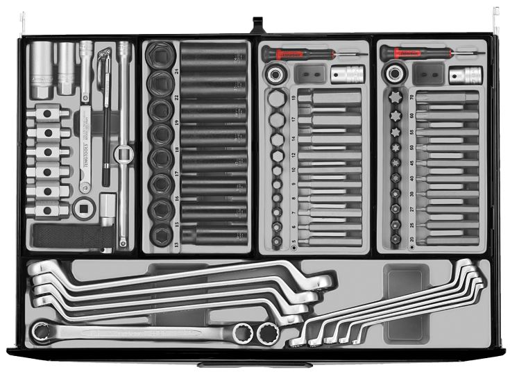 Teng Tools 122390125 Σετ εργαλείων MEGA MASTER TCMM1011NBK Τροχήλατο 1226 τεμαχίων 'Black Edition'