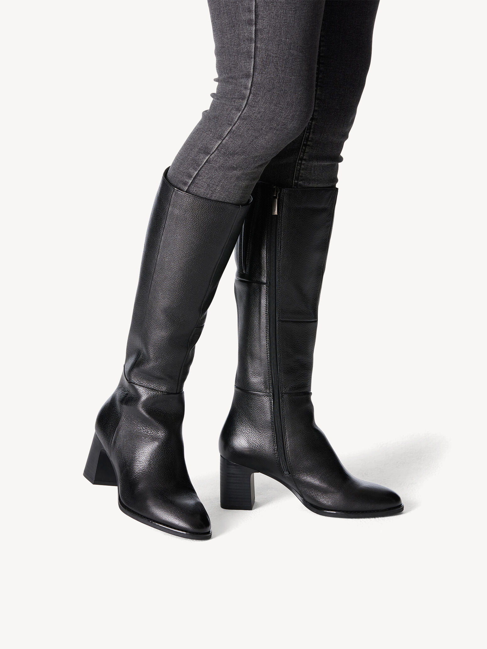 Bottes en cuir - noir