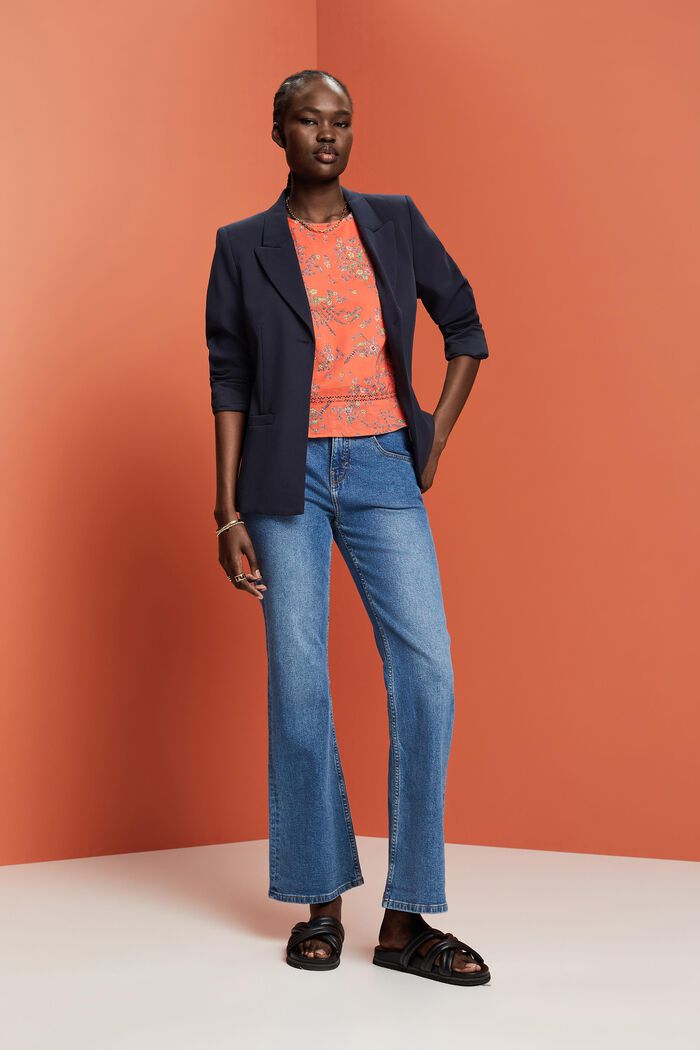 Bluse mit Print, 100% Baumwolle
