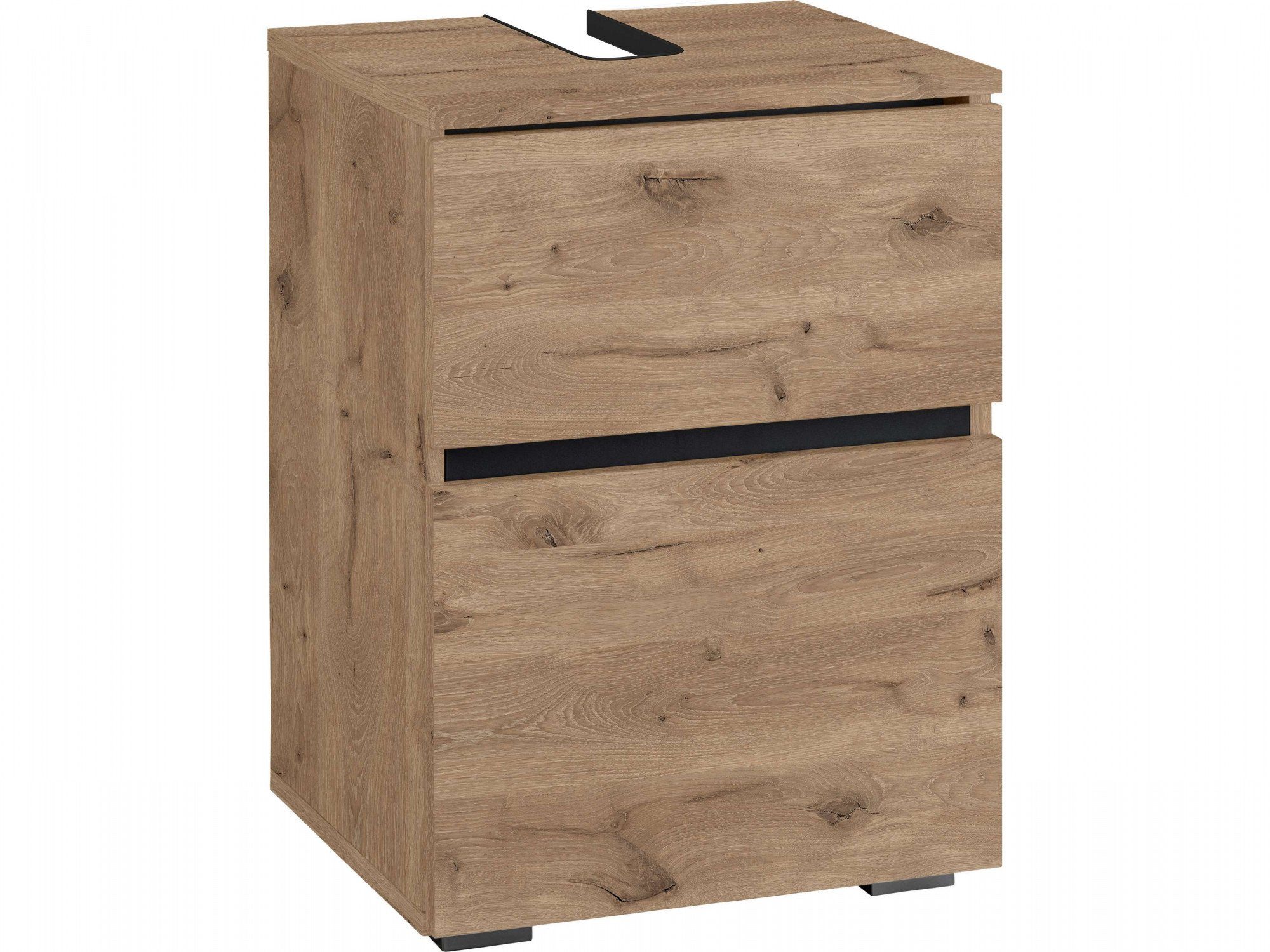 Home affaire Waschbeckenunterschrank Wisla Siphonausschnitt, Tür Push-to-open-Funktion, Breite 40 cm, Höhe 55 cm