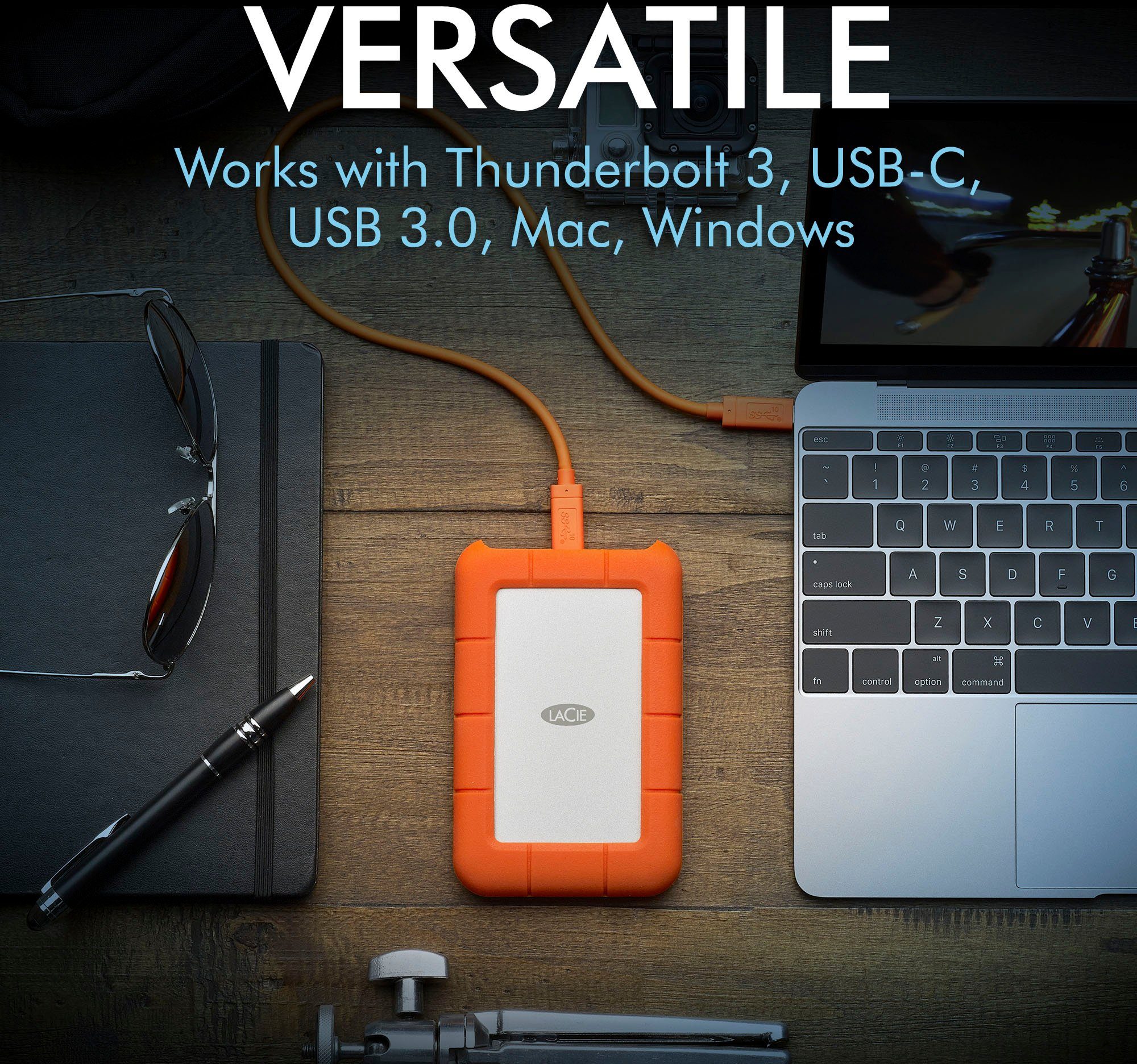 LaCie Rugged USB-C externe HDD-Festplatte (2 TB)