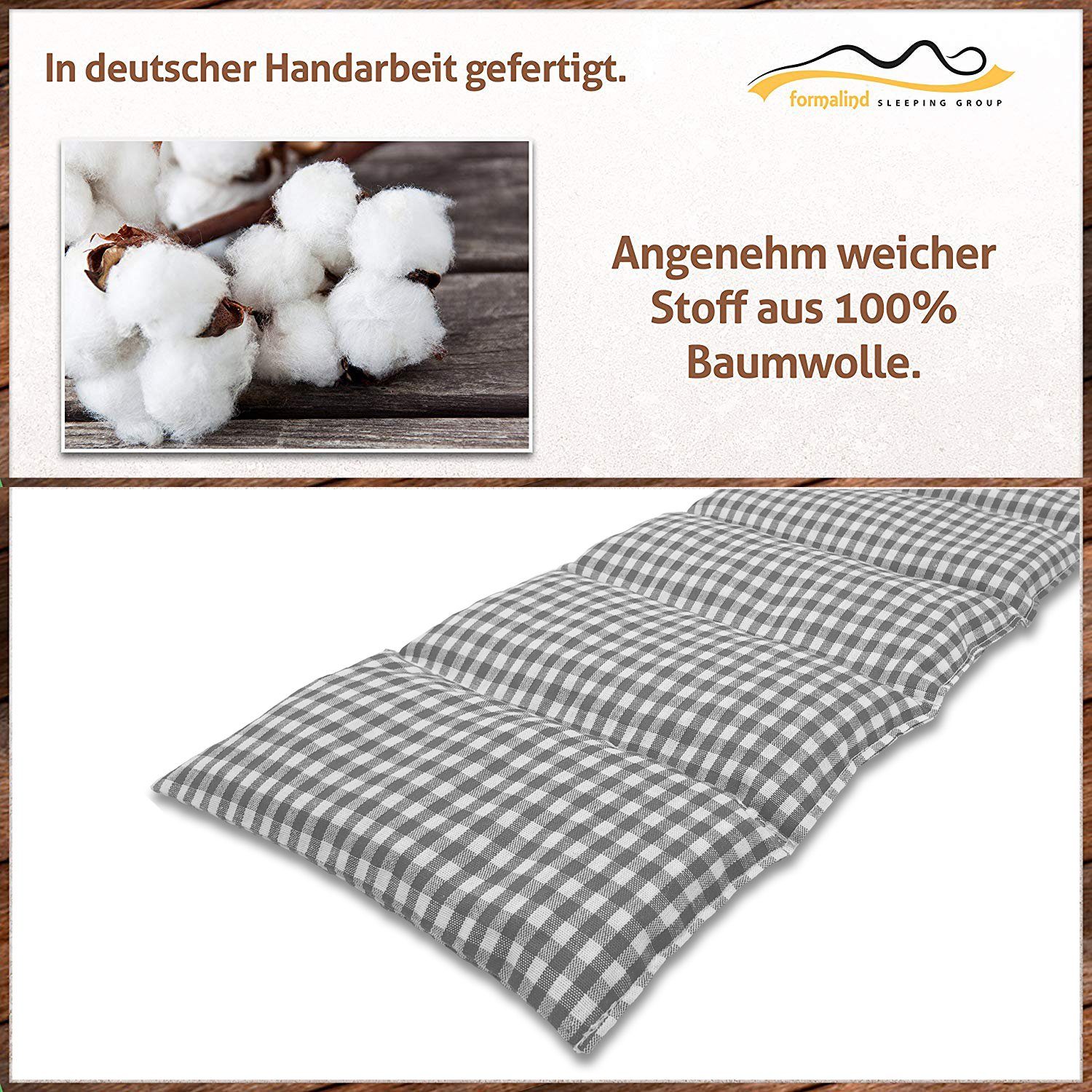 formalind Kirschkernkissen 5 Kammern, Natur, Wärmekisen, Als Wärme- oder Kältekissen Verwendbar