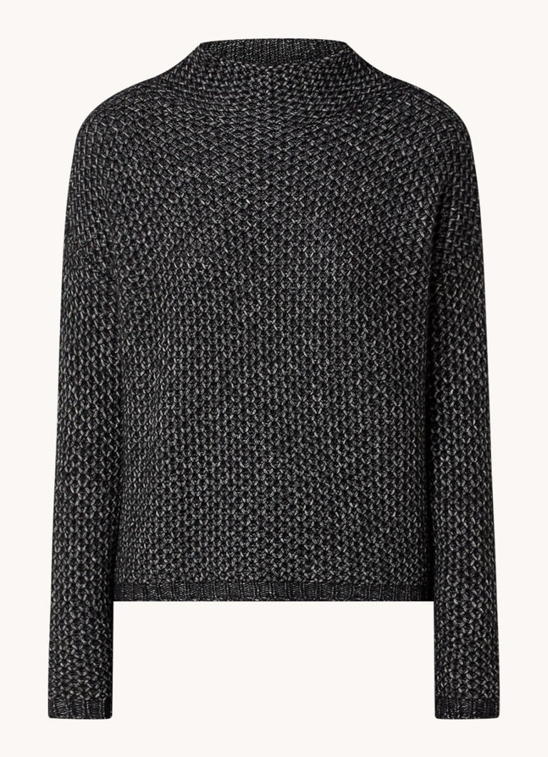 Pulover HUGO BOSS Safineynny dintr-un amestec de lână alpaca tricotată gros.