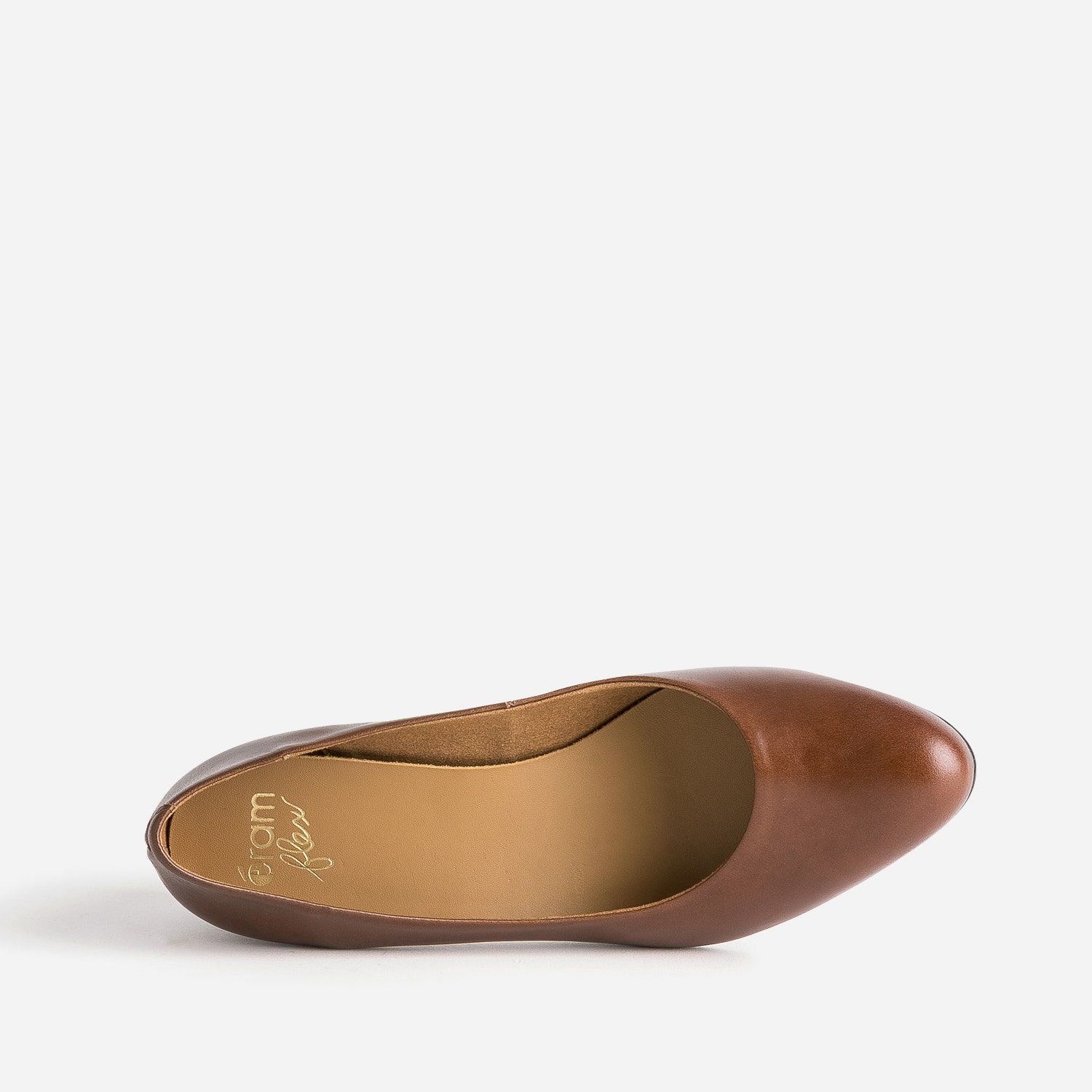 Escarpin en cuir ERAM FLEX cognac