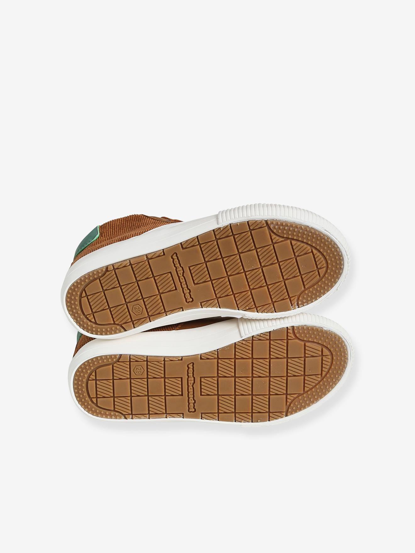 Vertbaudet Jungen High-Sneakers, Schnürung und Reißverschluss - braun