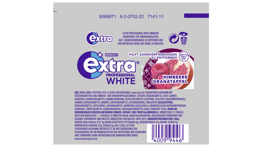 Wrigley's Extra® Professional White Himbeere Granatapfel