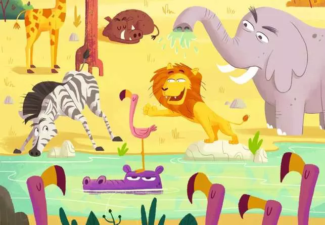 Kinderpuzzle ab 4 Jahren - Safari-Zeit - 24 Teile