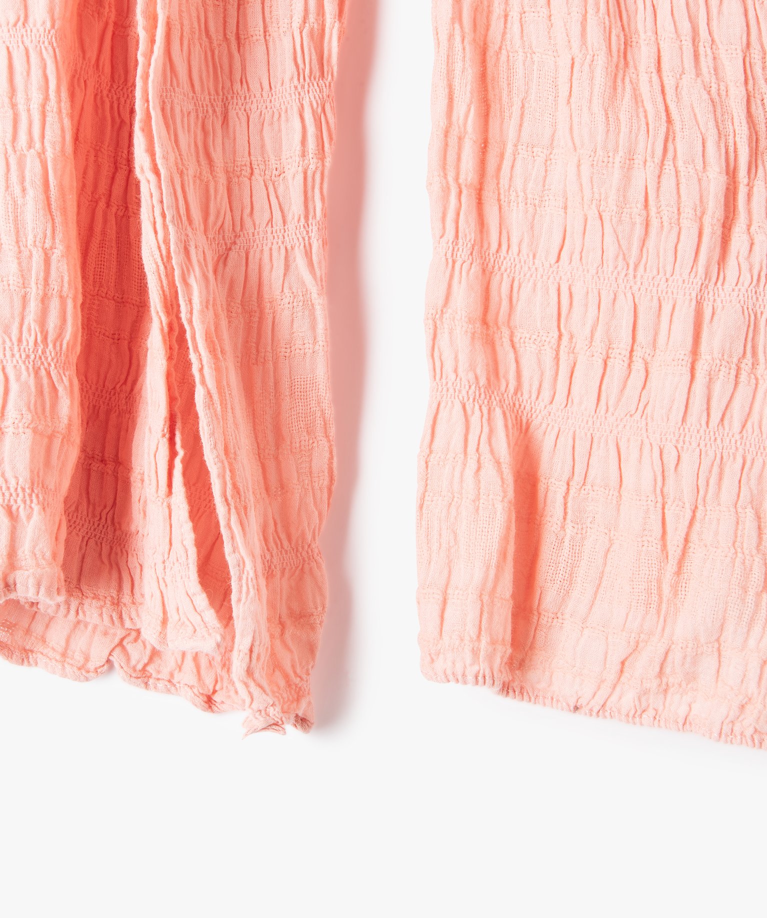 Foulard femme uni en maille gaufrée rose | GEMO
