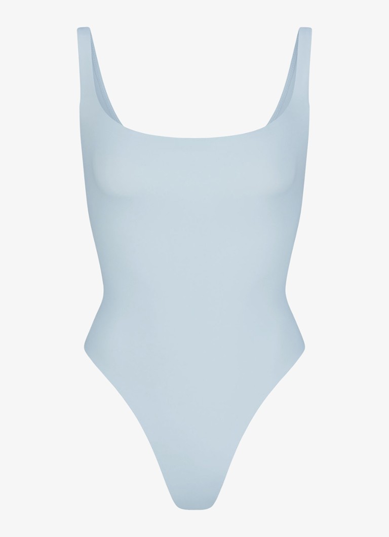 SKIMS Fits Everybody string bodysuit with rectangular neckline