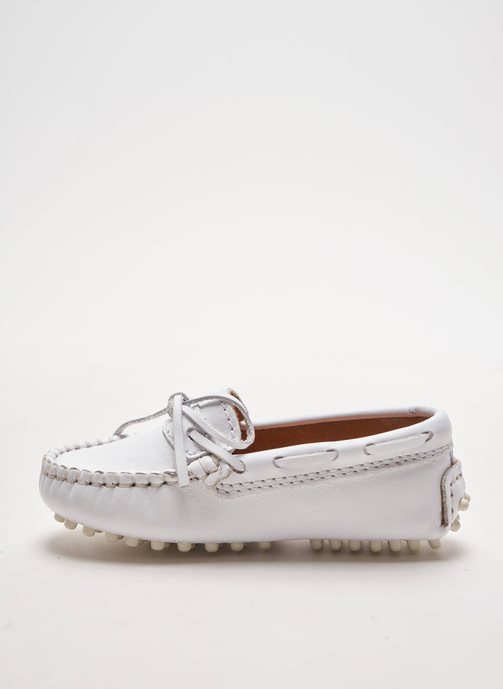 Atlanta Mocassin Chaussures Bateau Enfant couleur blanc