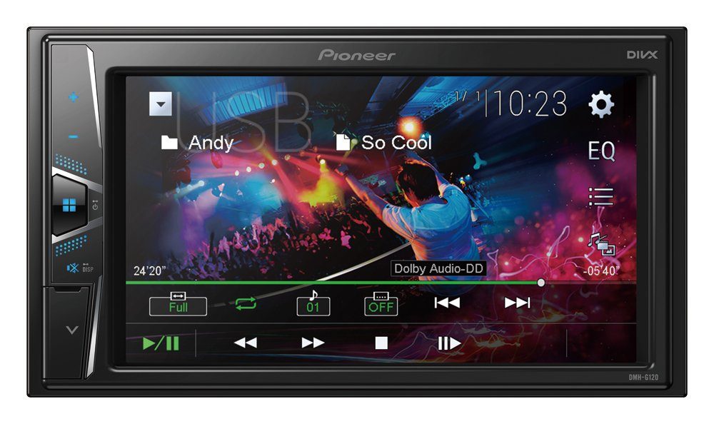 Pioneer DMH-G120 2-DIN Touchscreen Kamera Eingang USB AUX-IN Autoradio