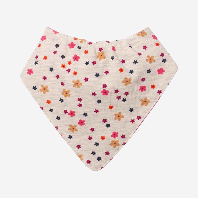 Bavoir bébé fille micro fleurs gris Catimini