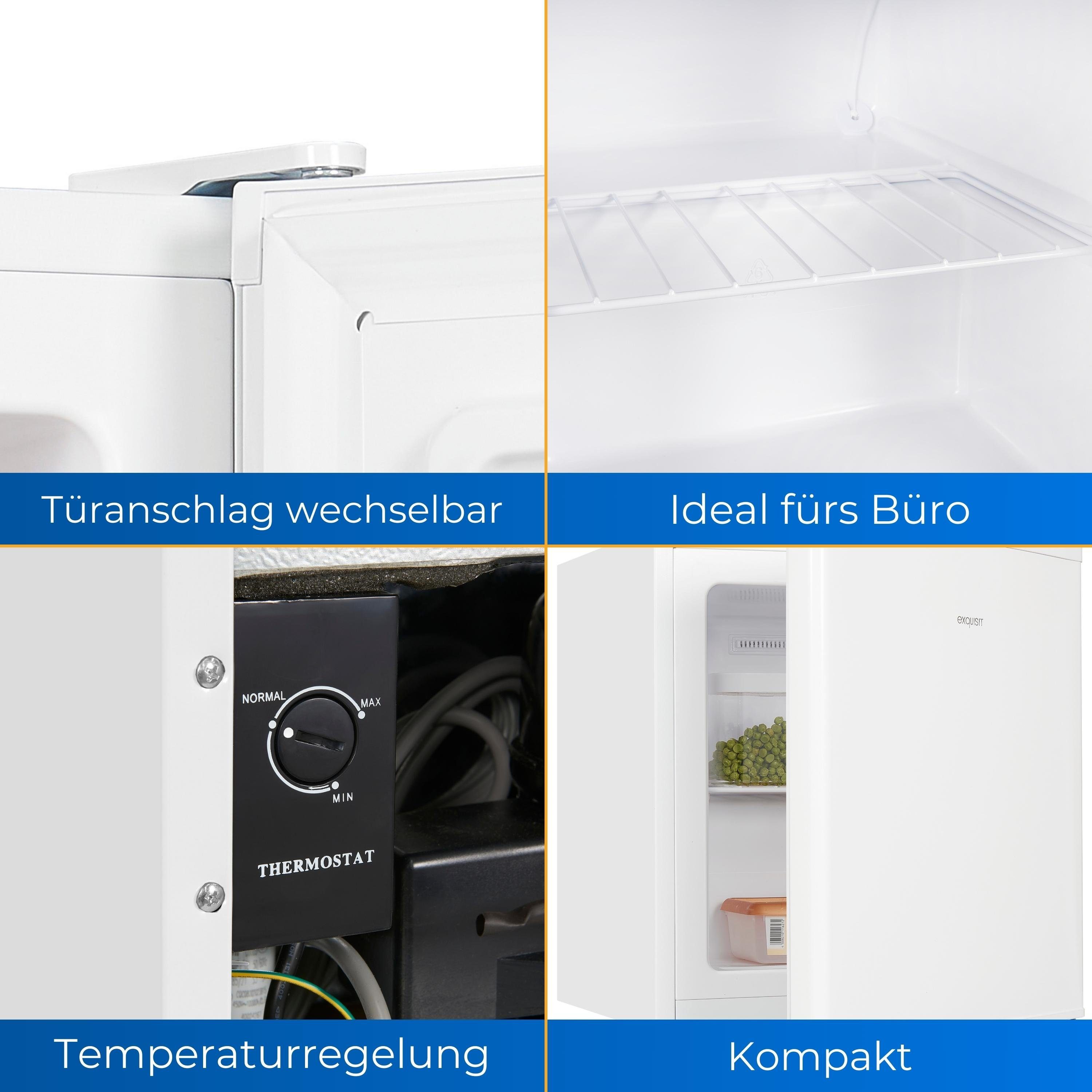 exquisit Gefrierschrank GB505-040E, 51 cm hoch, 44 cm breit, 33 l Nutzinhalt, 4* - Gefrieren, ideal als kleiner Zweitgefrierschrank