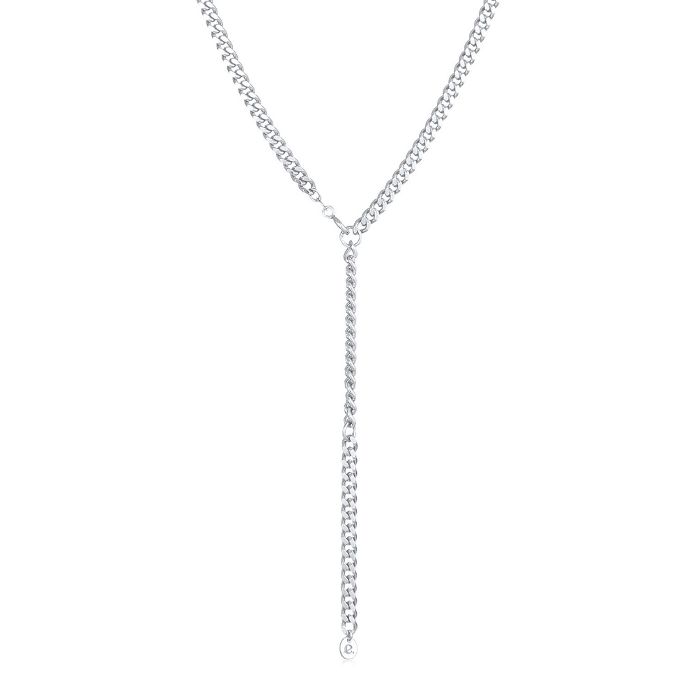 Elli PREMIUM Elli PREMIUM Collier Femmes Chaîne en Y Couches Look Réglable en Argent Sterling  Bijoux