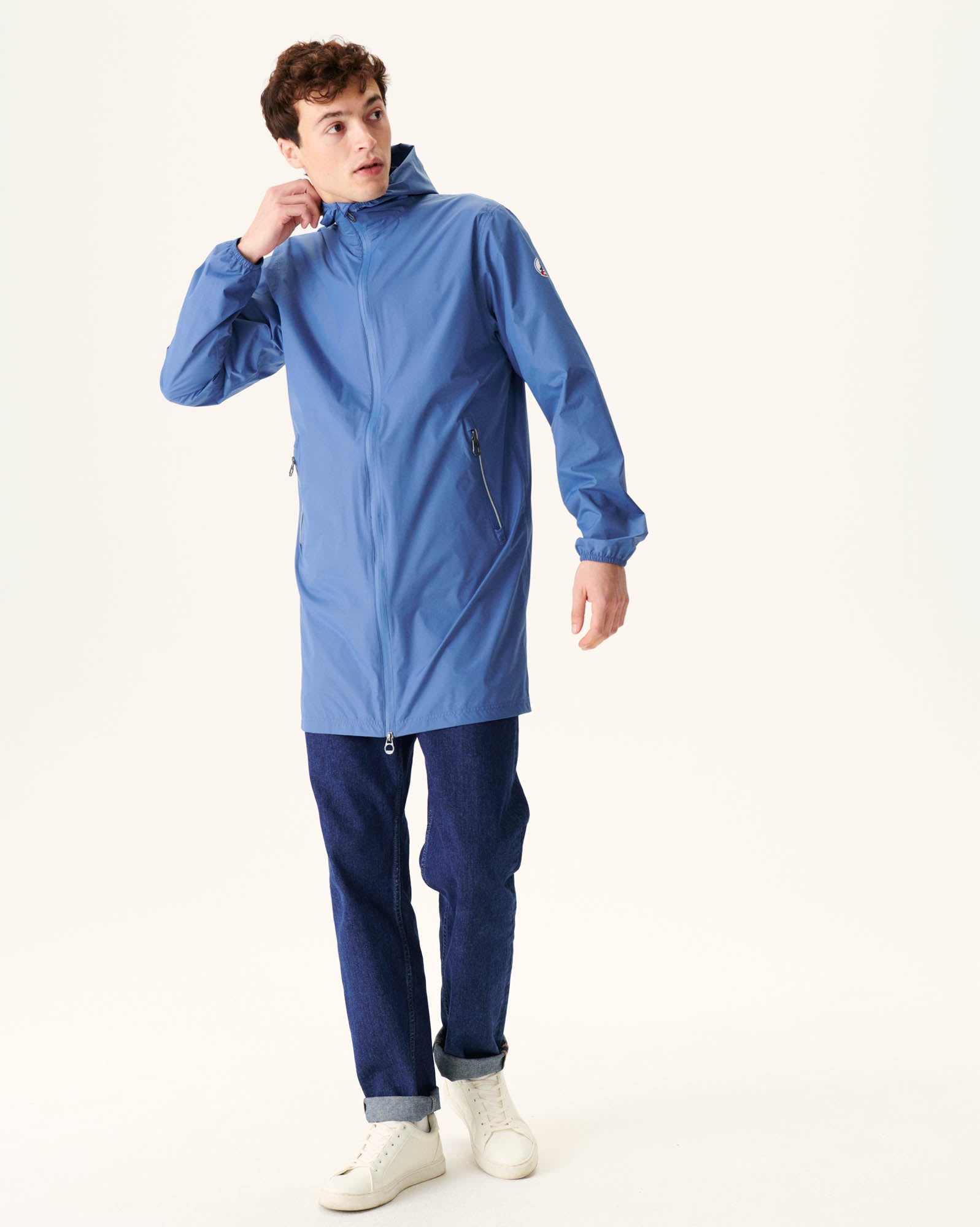 Imperméable long paquetable Bleu jeans Stockholm