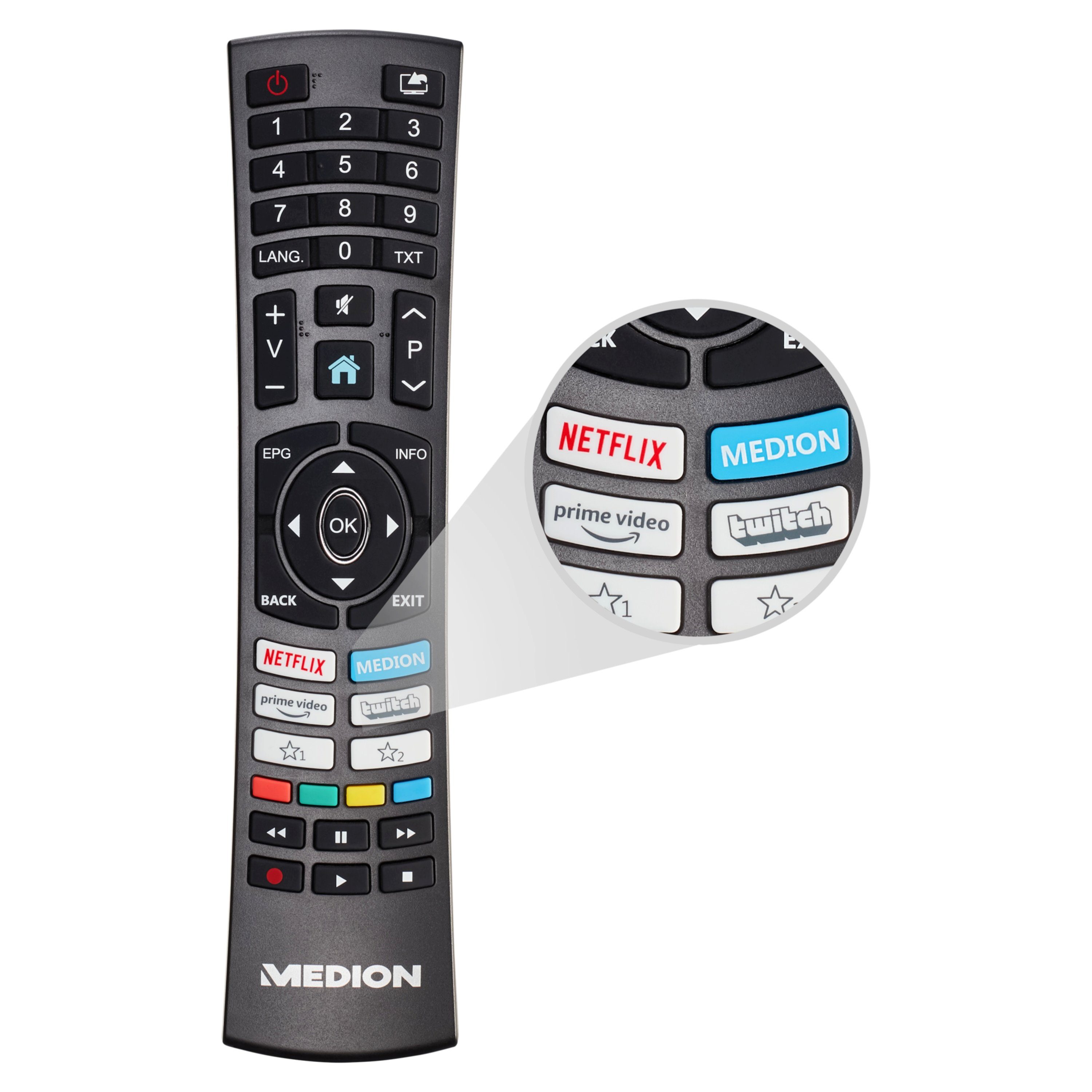 Medion® MD30019 LED-Fernseher (100.3 cm/39.5 Zoll, 1080p Full HD, Smart-TV, Full-HD Display 60Hz, MD30019)