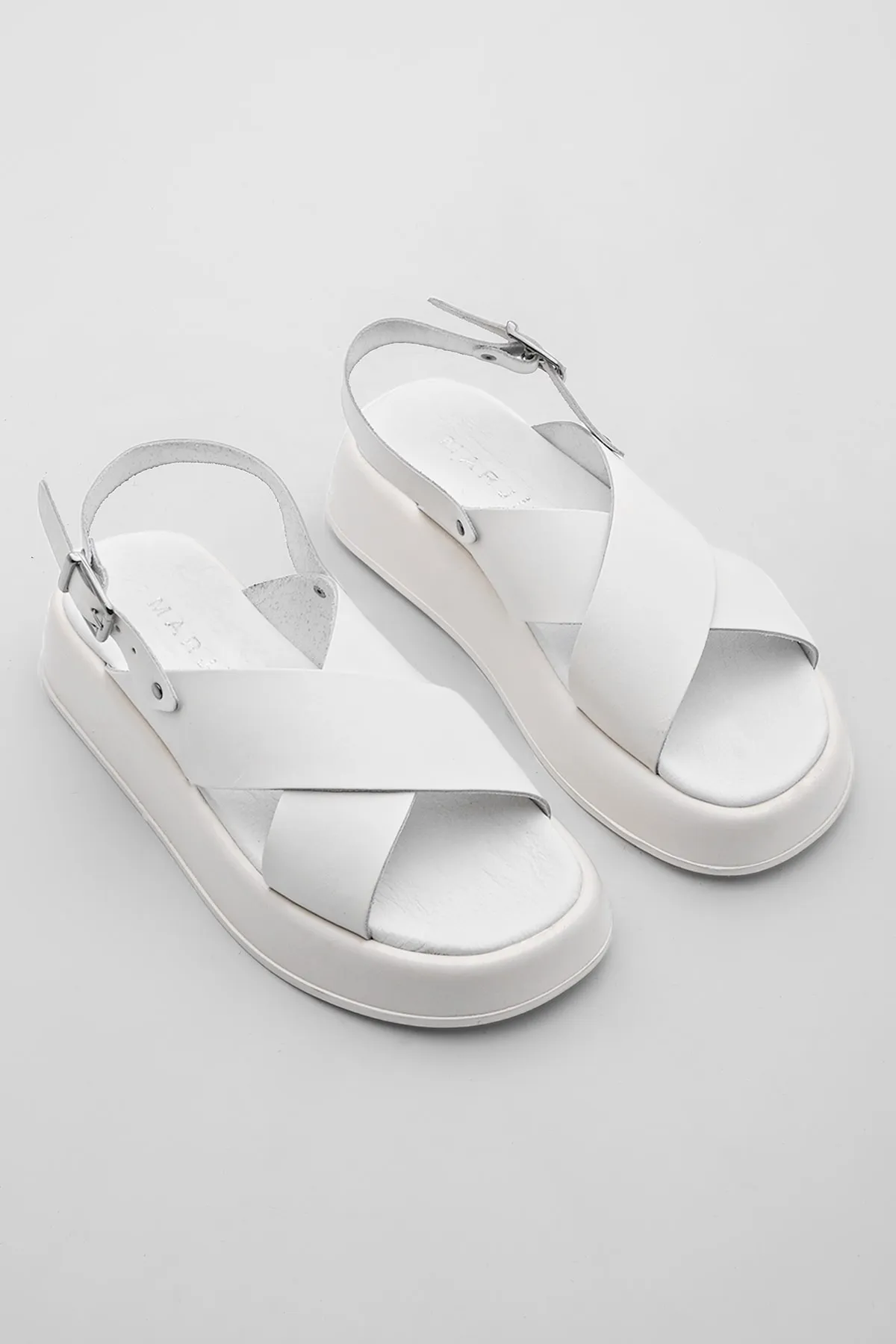 Marjin  Sandalette - Weiß - Flacher Absatz