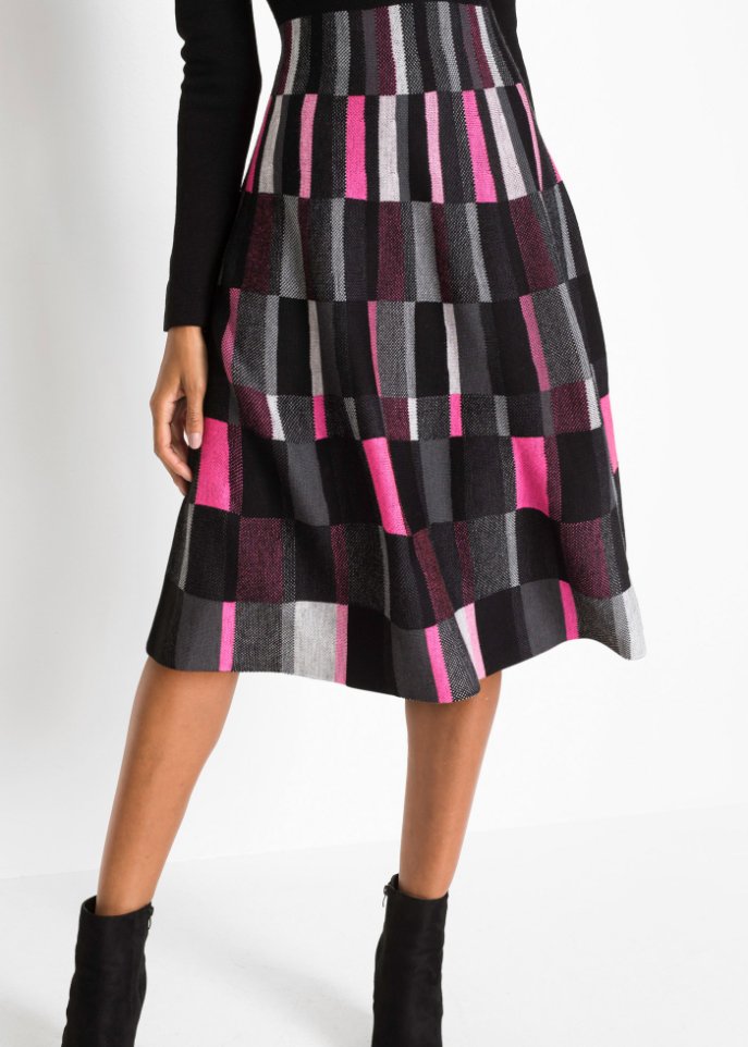 Strickkleid kariert
