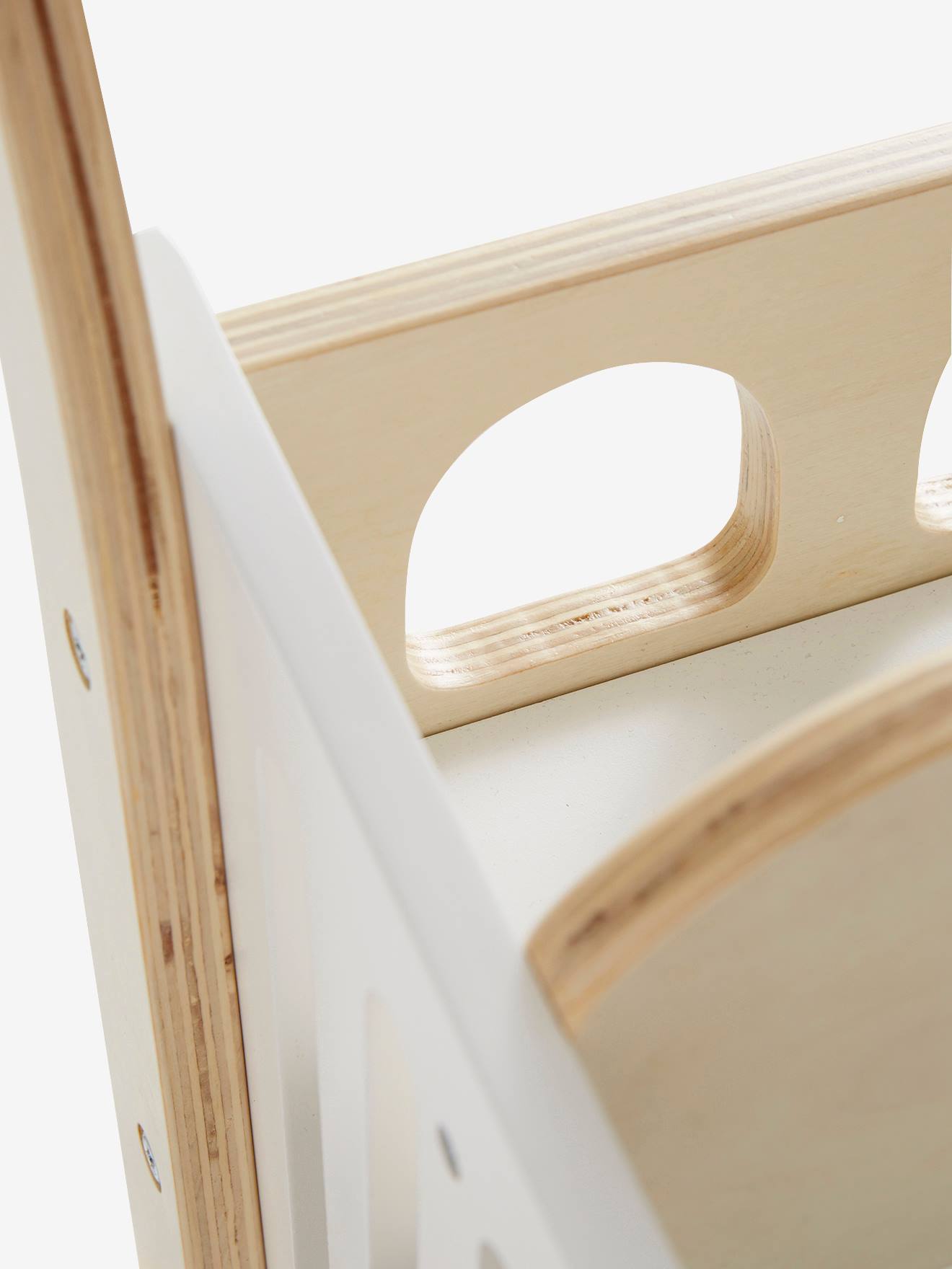 Grand chariot de course porte-poupée en bois FSC® blanc