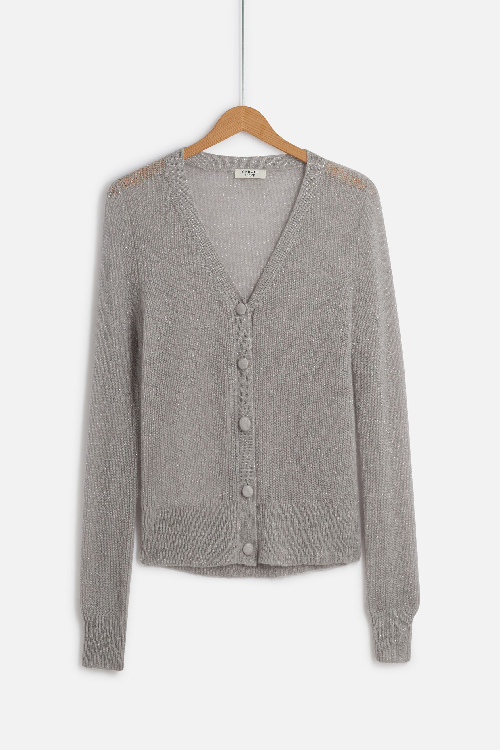 gilet ariane gris clair femme