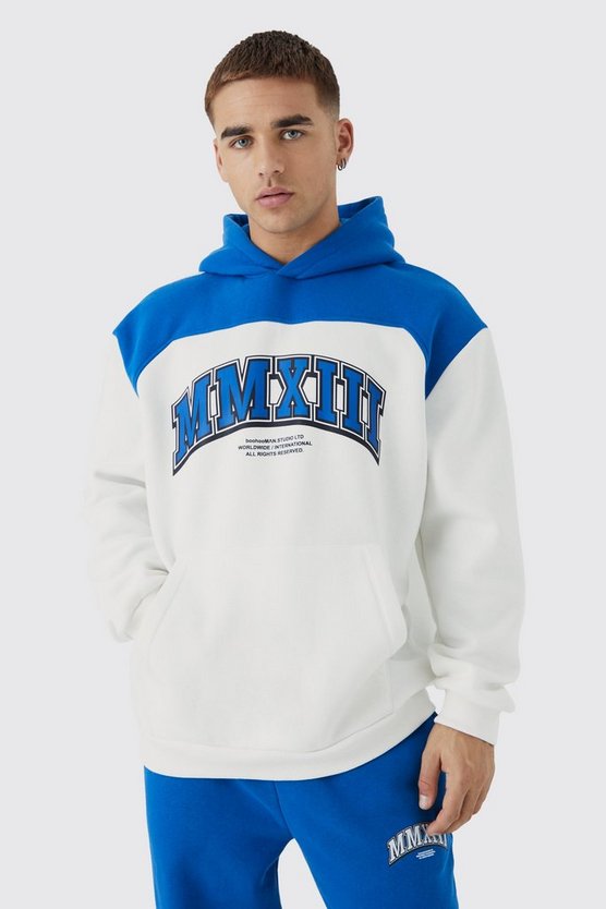Oversize Colorblock Trainingsanzug mit Kapuze