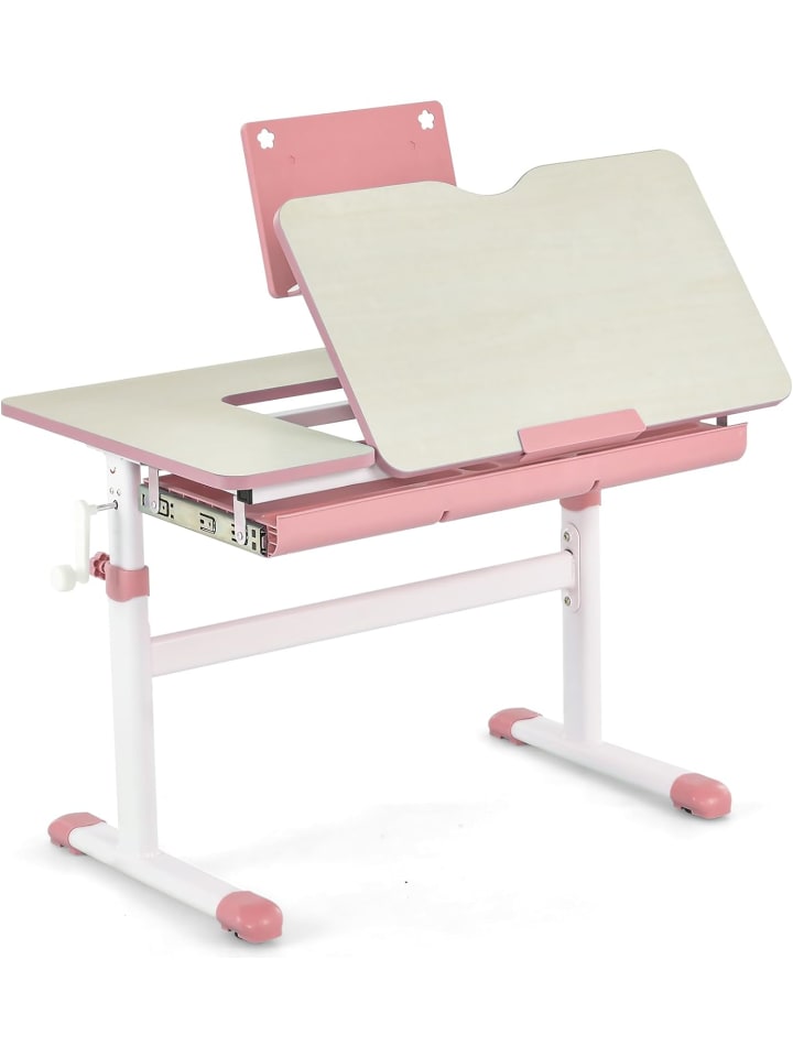 COSTWAY Schreibtisch für 3-12 Jahre in Rosa günstig kaufen onesize