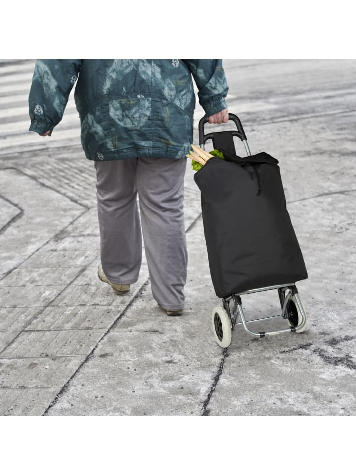 relaxdays Einkaufstrolley in Dunkelblau günstig kaufen onesize