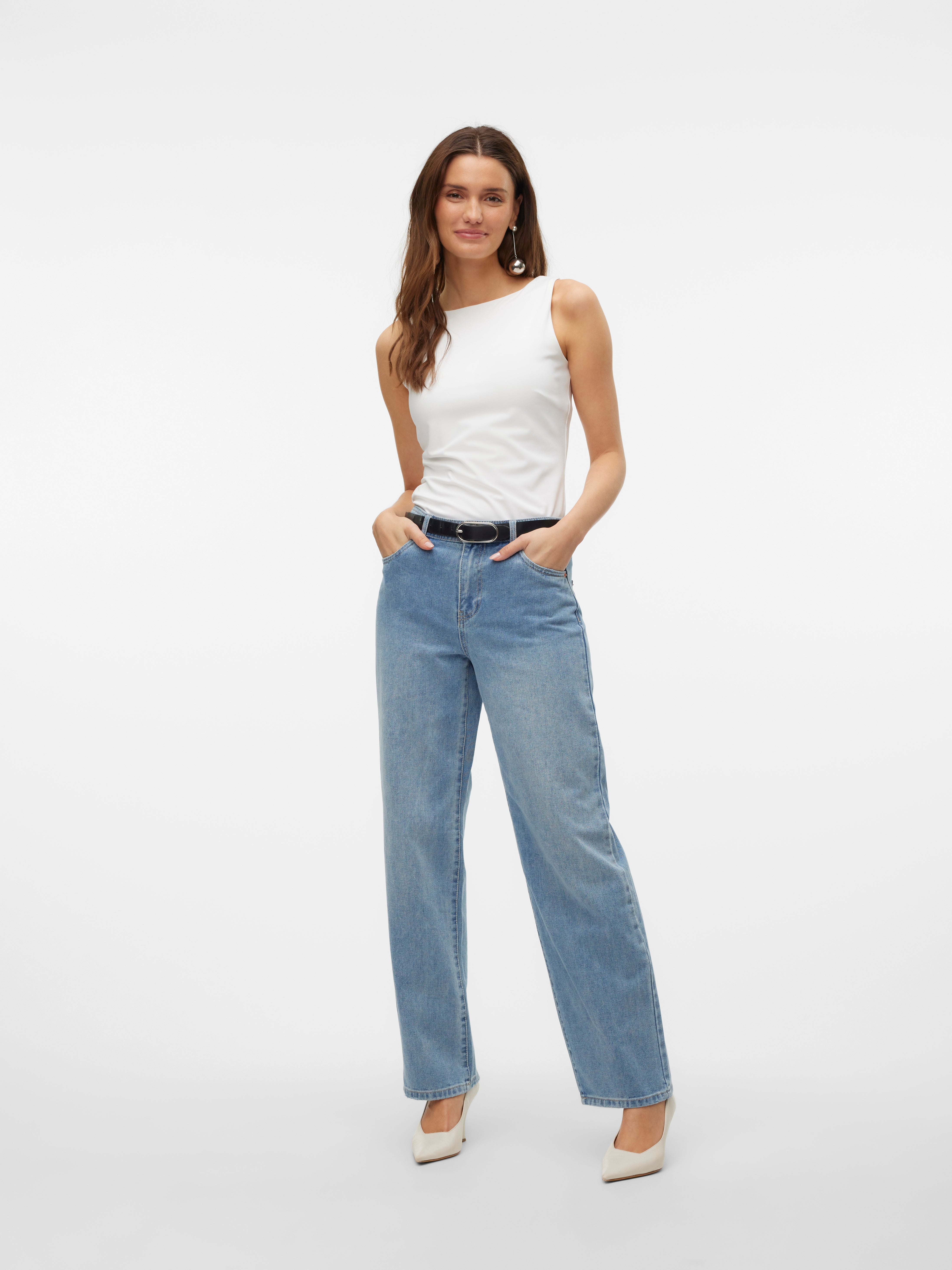 VMEVELYN Niedrige Taille Locker geschnitten Jeans