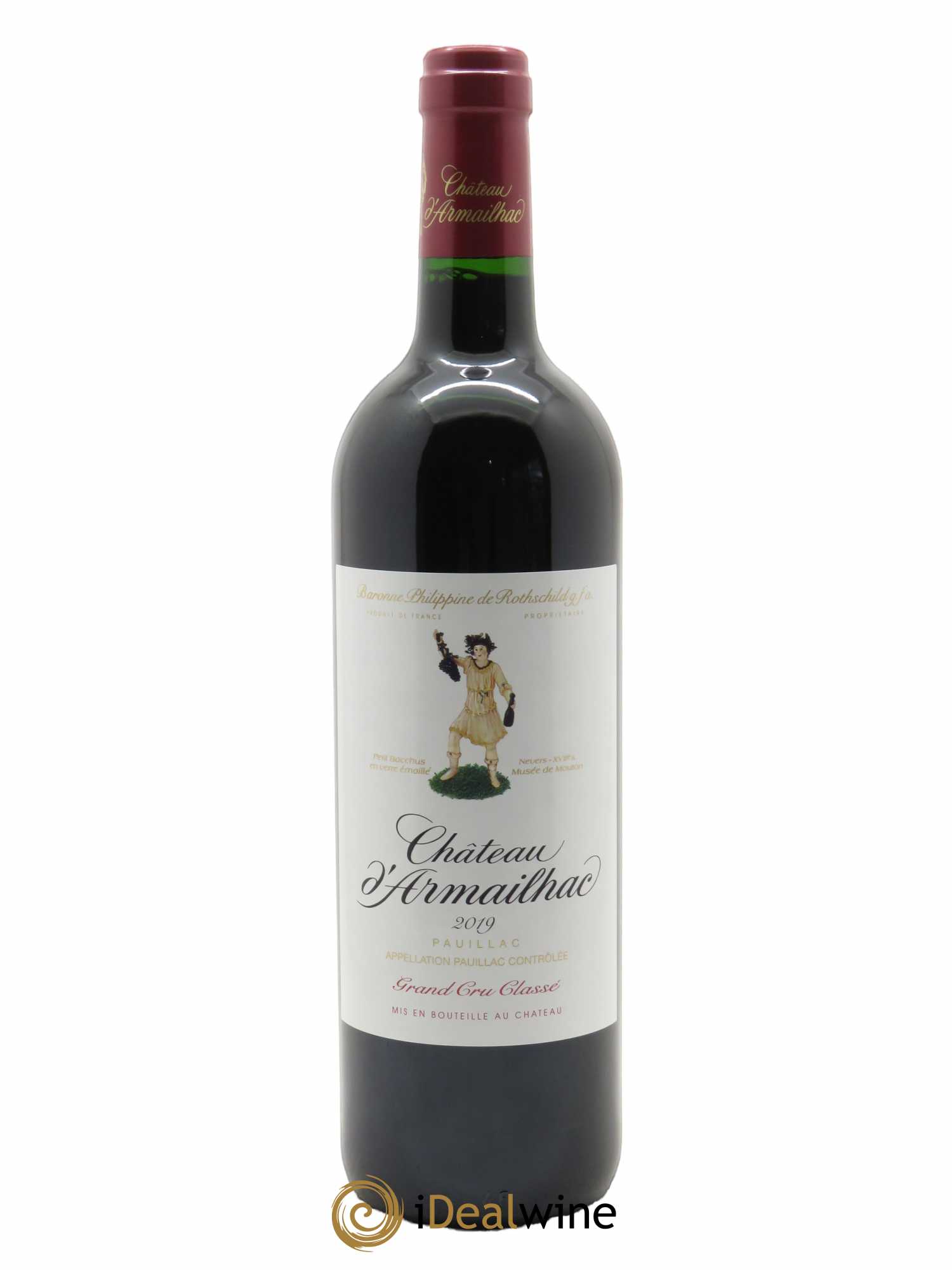 Château d'Armailhac - Mouton Baron(ne) Philippe 5ème Grand Cru Classé (CBO à partir de 6 bts) 2019 - Lot de 1 Bouteille