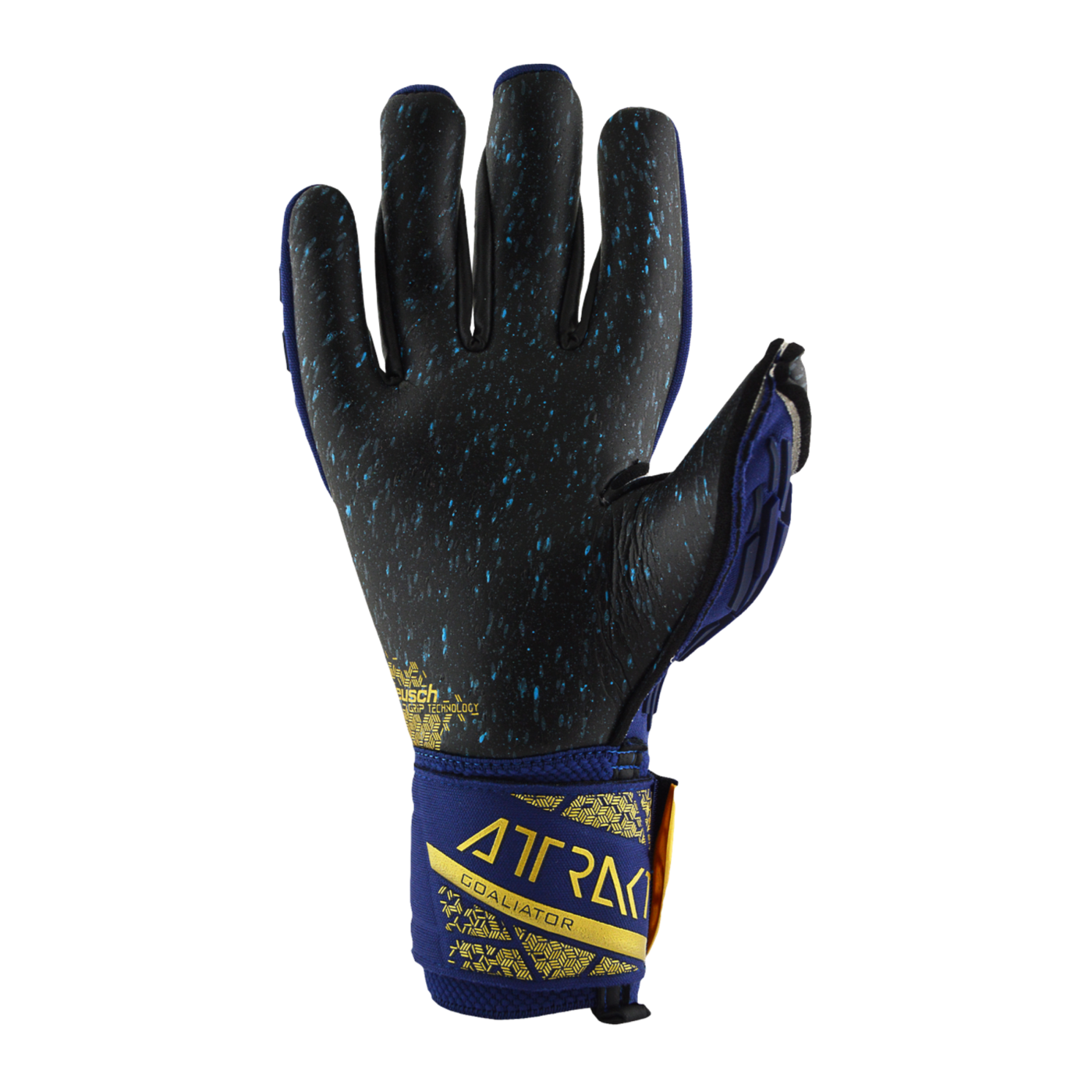 Reusch Attrakt Freegel Fusion Goaliator TW-Handschuhe Blau Gold Schwarz F4411