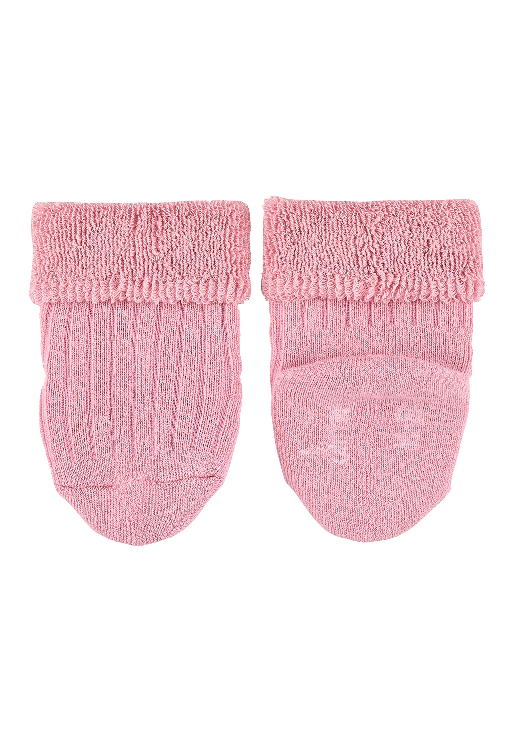 Babysocken uni mit Rippstruktur, Vollplüsch innen