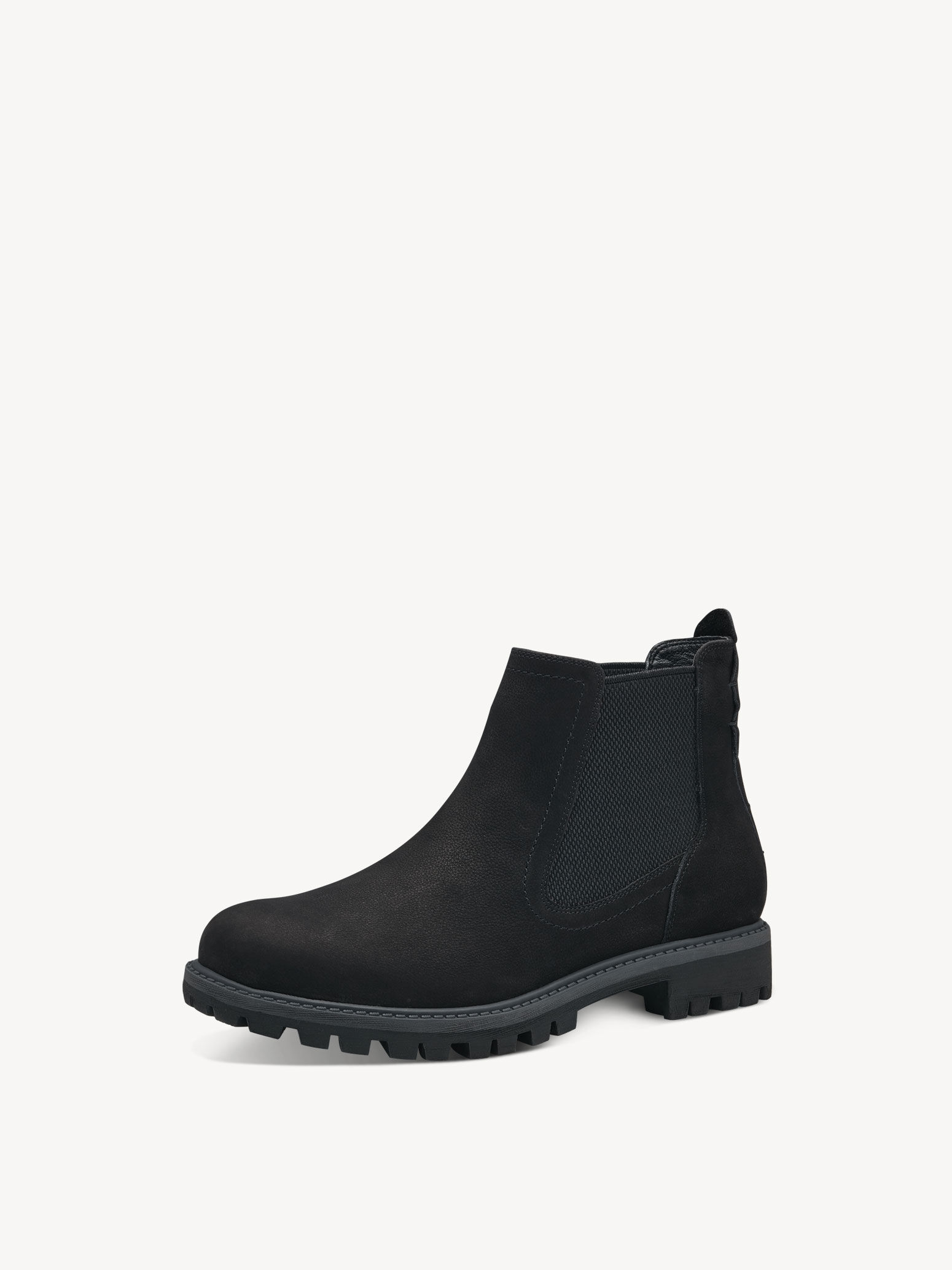 Bottine Chelsea en cuir - noir