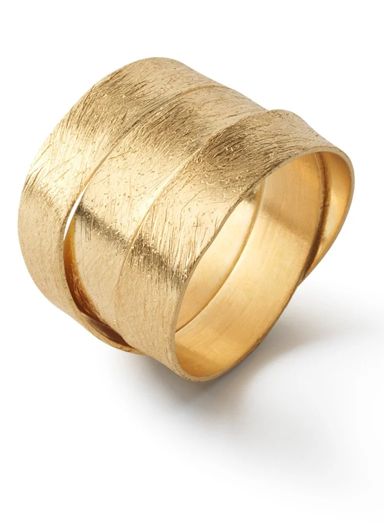 Inel Leila de la Casa Jewelry, placat cu aur, mărimea 54.