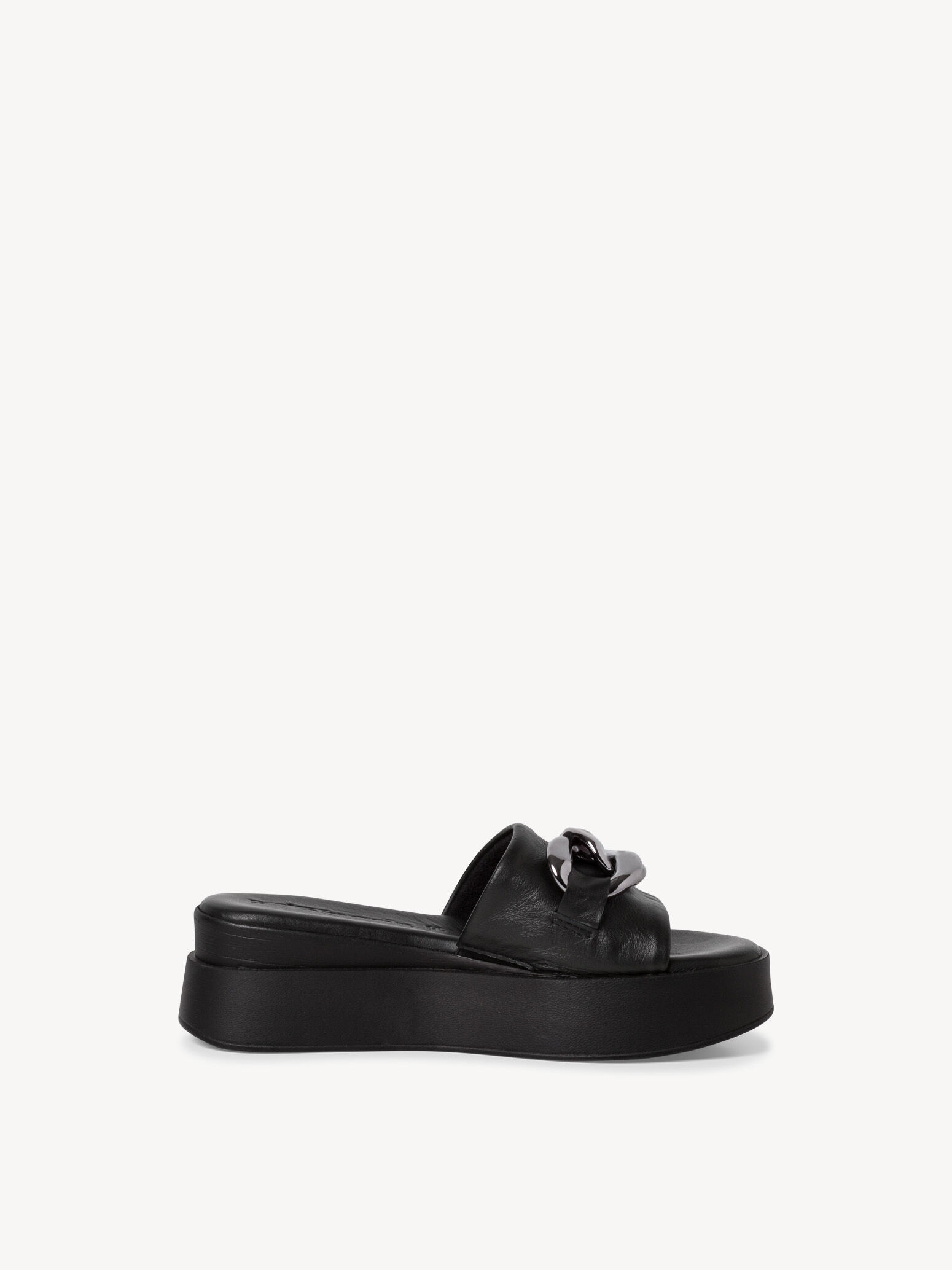 Mule en cuir - noir